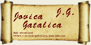 Jovica Gatalica vizit kartica